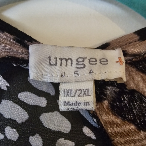 Umgee Boutique Long Length Animal Print Kimono 1/2X - Picture 8 of 9